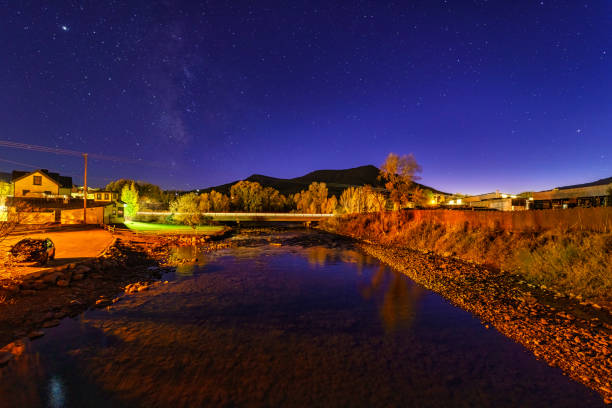 Night Lights Gypsum Colorado - Town next to I-70 in the Eagle Valley, Colorado USA.