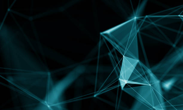 istock Abstract Blue Geometrical Background . Futuristic technology style. Neon Sign . Futuristic Technology HUD Element . Elegant Abstract background . Big data visualization . 1280780779