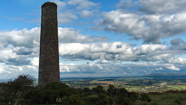 istock Moorland landscape views with disused mining buildings, TV transmitter 1280783311