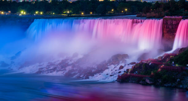 istock Colorful light shedding on the Niagara Falls 1280784993