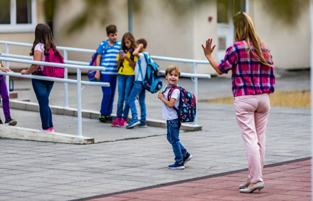 istock Happy boy's first time of school 1280785638