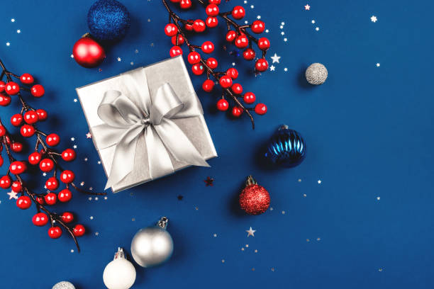 istock Christmas background of gift box and decorations. 1280785751