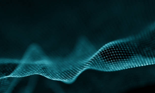 istock Abstract Blue Geometrical Background . Futuristic technology style. Neon Sign . Futuristic Technology HUD Element . Elegant Abstract background . Big data visualization . 1280787338