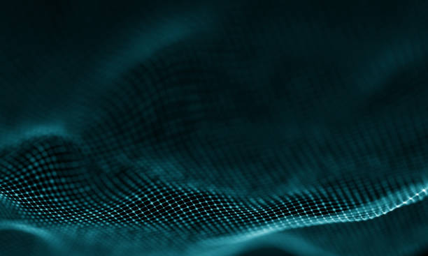 istock Abstract Blue Geometrical Background . Futuristic technology style. Neon Sign . Futuristic Technology HUD Element . Elegant Abstract background . Big data visualization . 1280787377
