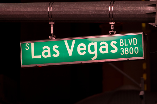 A Las Vegas blvd street sign.