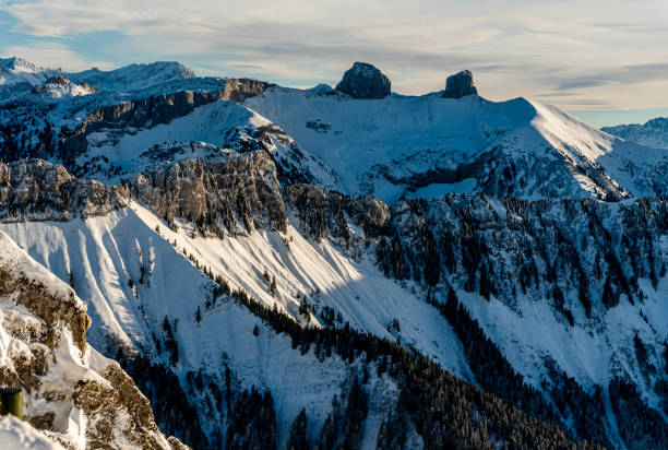 istock Snow covered mountains. Rochers-De-Naye in Switzerland. 1280788681