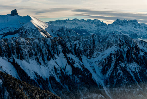 istock Snow covered mountains. Rochers-De-Naye in Switzerland. 1280788683