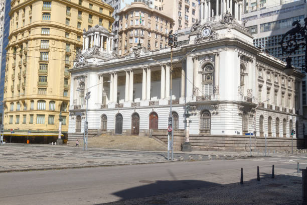 city hall in Rio de Janeiro, Brazil - August 1, 2020: city hall in downtown Rio de Janeiro.