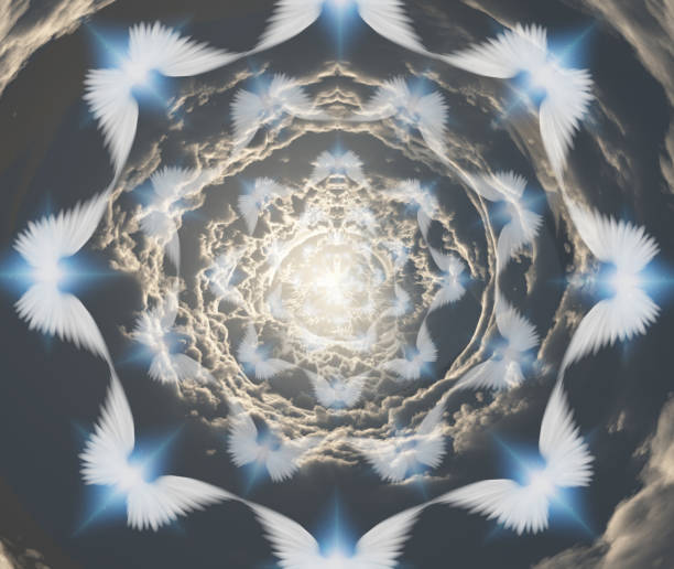 istock Angels in tunnel of clouds 1280794566