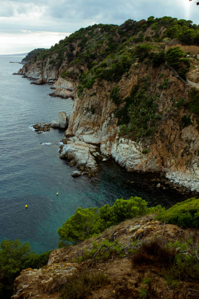 istock Vertical landscape of mediterranean sea and the cliffs 1280797447