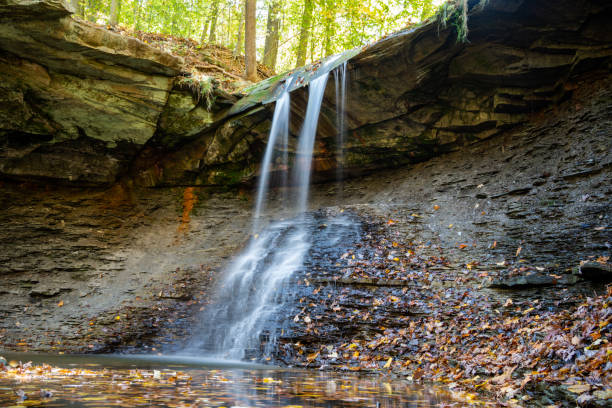istock Bluw Hen Waterfall in autumn 1280803507