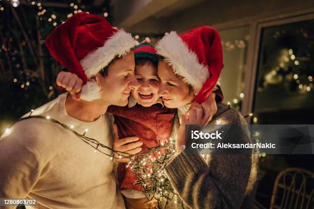 The Strongest Bond Stock Photo - Download Image Now - Christmas, Family, Child