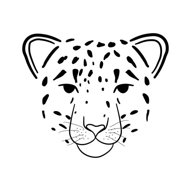 Abstract Jungle Animal Snow Leopard Head Stock Illustration - Download  Image Now - Jaguar - Cat, Leopard, Vector - iStock