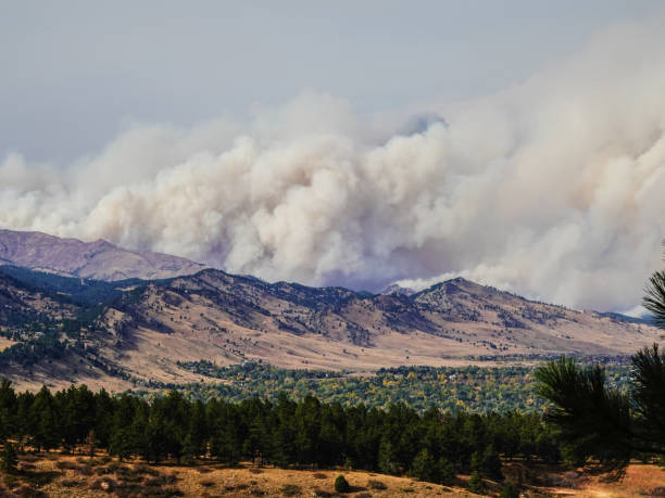 istock Forest fire near Boulder, Colorado 1280811895