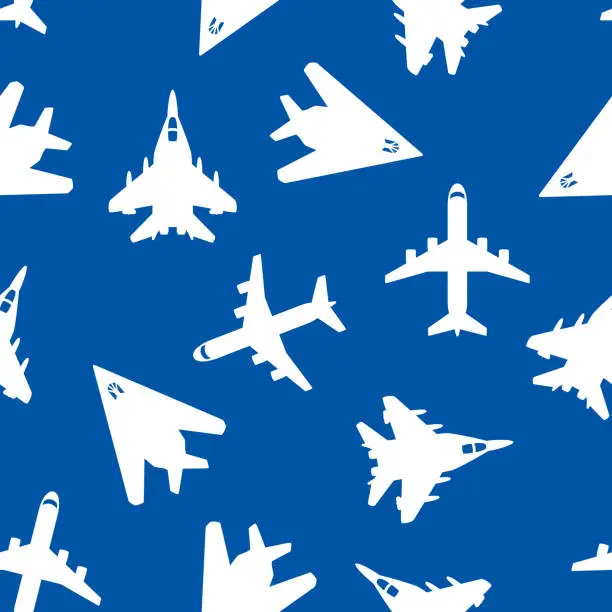 Vector illustration of Jet Pattern Silhouette