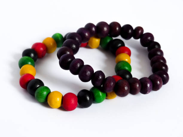 istock bracelet in colorful and brown on white background 1280827019