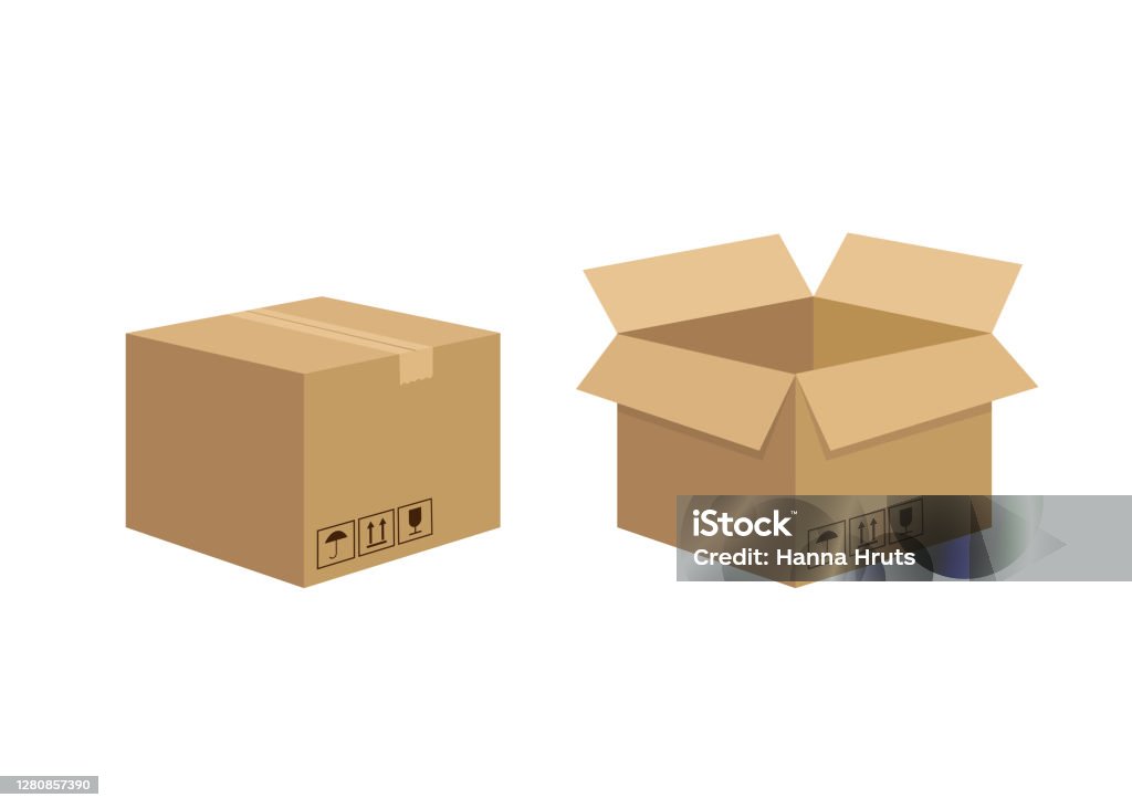 3d Mockup With Carton Box Isolated On White Background 3d Illustration Carton  Box Single In Cartoon Style Vector Illustration Stock Illustration -  Download Image Now - iStock