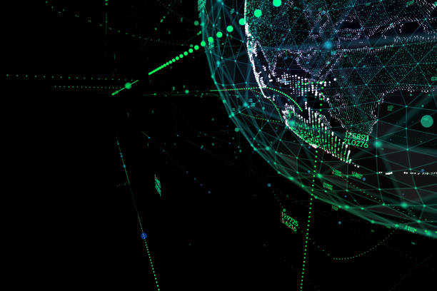 istock 3d illustration of detailed virtual planet Earth. Technological digital globe world 1280859481