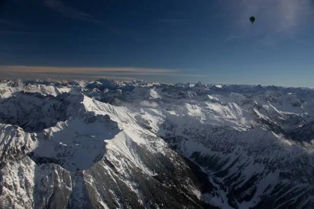 Crossing the Alps in a hot air balloon