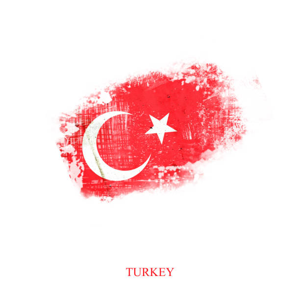 istock Grunge Flag Of Turkey. Isolated on White Background Flags 1280862176