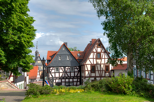 Half-timbered houses in Oberursel, Taunus, Hesse, Germany