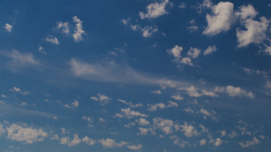 View of a particular type of altocumulus, characteristic of an unstable atmosphere