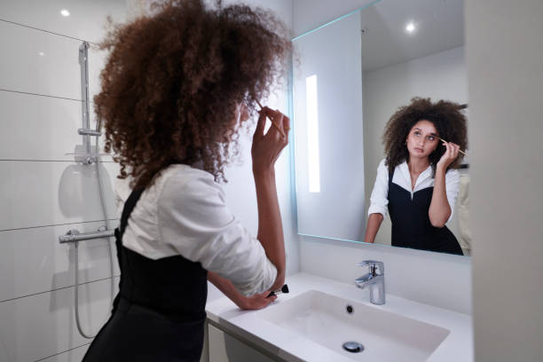 istock Woman in bathroom 1280873509