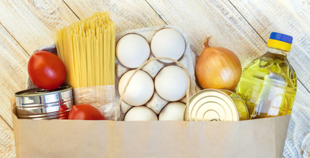 istock Donation and home delivery food. Selective focus. 1280874070