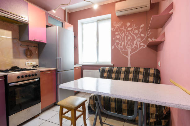 istock Kitchen table and sofa in the interior of the kitchen 1280875216