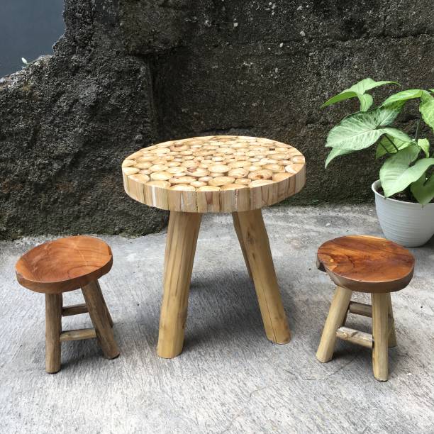 istock Teak Wood standing planter rustic unique product 1280883698