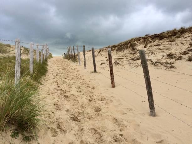 istock Sand dunes and fence 1280885252