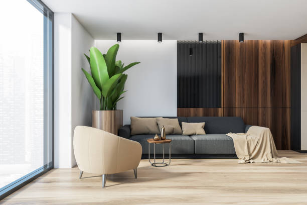 istock White living room with sofa and armchair 1280888605