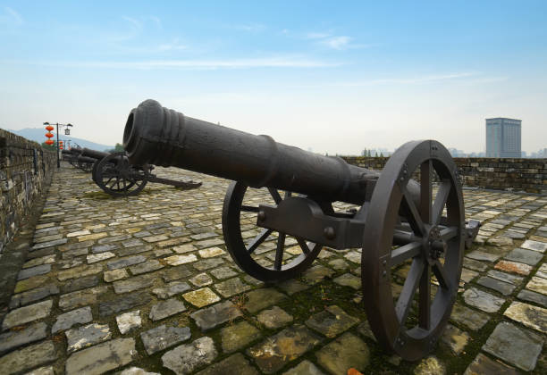 istock The ancient cannon is on the wall 1280888799