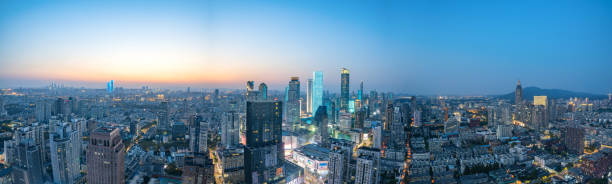 istock At night, Panoramic city scenery of Nanjing, China 1280888965