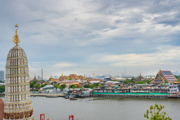 istock Bangkok in Thailand, high view and the Chao Phraya River 1280890098
