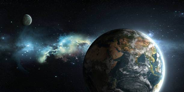 istock Earth and mars on the background of outer space with a beautiful nebula 1280891593