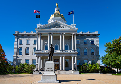 New Hampshire State House in Concord, New Hampshire capitol houses the New Hampshire General Court, Governor, and Executive Council