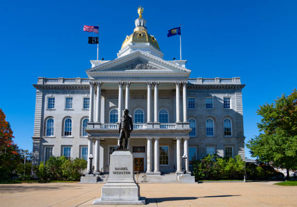 New Hampshire State House in Concord, New Hampshire New Hampshire State House in Concord, New Hampshire capitol houses the New Hampshire General Court, Governor, and Executive Council concord new hampshire stock pictures, royalty-free photos & images