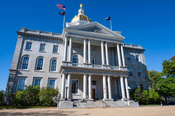 new hampshire state house in concord, new hampshire - concord new hampshire stockfoto's en -beelden