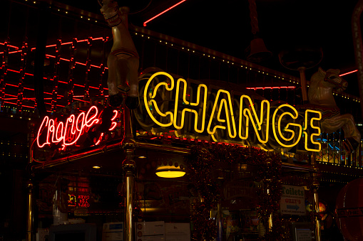Memphis, Tennessee, USA. 6 June 2023. Neon signs for bars on Beale Street, Memphis