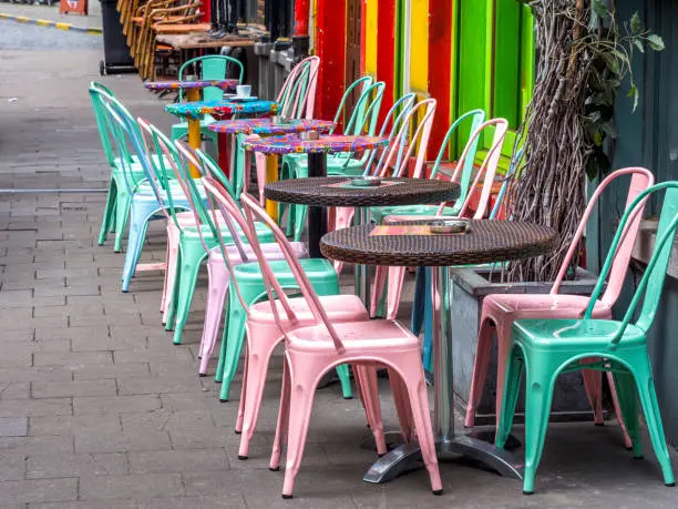 Photo of Colorful chairs in outdoor