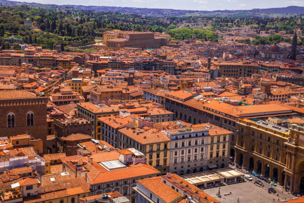 Looking down at Florence, Italy