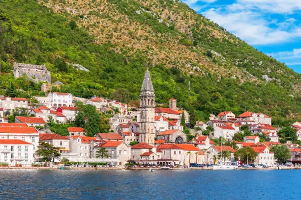 Famous old town Perast near Kotor, Montenegro.