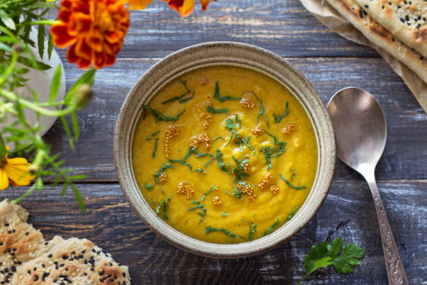 istock Indian lentil masurdal soup with turmeric, ginger and herbs 1280916291