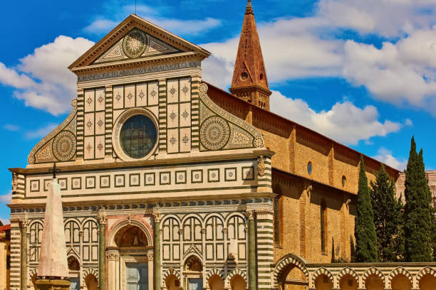 kościół santa maria novella florencja toskania włochy landmark - church of santa maria novella zdjęcia i obrazy z banku zdjęć