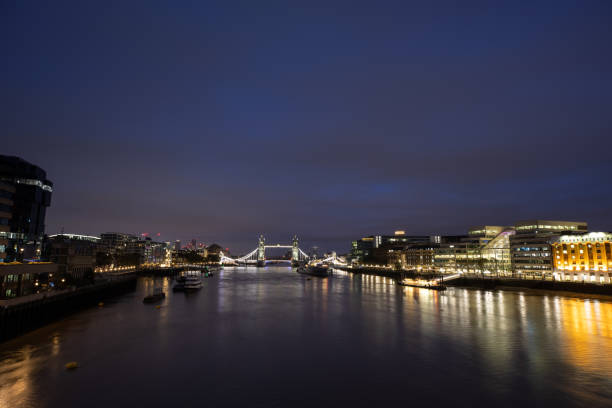 istock Tower Bridge at night in London, UK 1280927875