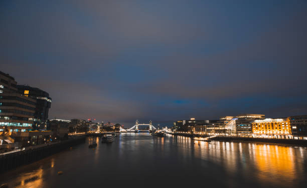 istock Tower Bridge at night in London, UK 1280927891