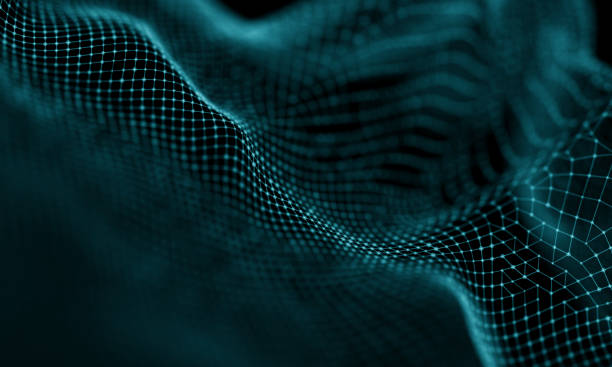 istock Abstract Blue Geometrical Background . Futuristic technology style. Neon Sign . Futuristic Technology HUD Element . Elegant Abstract background . Big data visualization . 1280929152