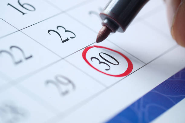 istock deadline concept with red mark on calendar date 1280929171