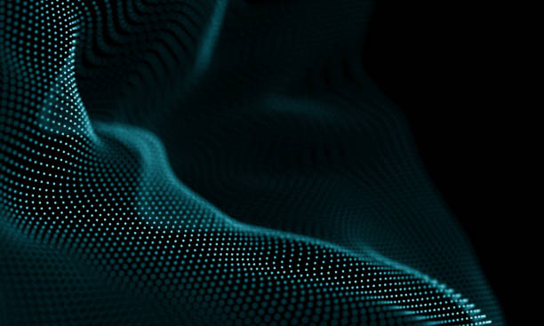 istock Abstract Blue Geometrical Background . Futuristic technology style. Neon Sign . Futuristic Technology HUD Element . Elegant Abstract background . Big data visualization . 1280929437